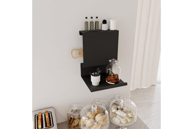 Nymar Vegghylle 25 cm - Svart - Oppbevaring - Hyller - Vegghylle
