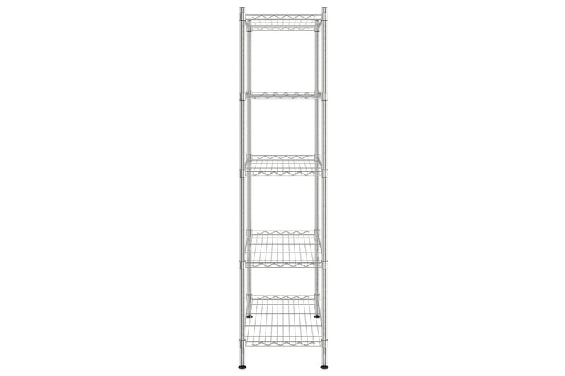 Oppbevaringshylle 5 etasjer 90x35x180 cm krom 250 kg - Silver - Oppbevaring - Hyller - Vegghylle