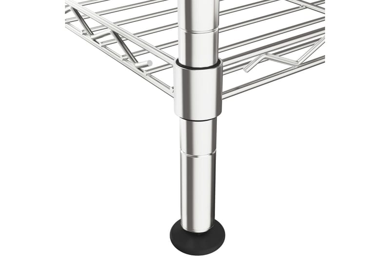 Oppbevaringshylle 5 etasjer 90x35x180 cm krom 250 kg - Silver - Oppbevaring - Hyller - Vegghylle