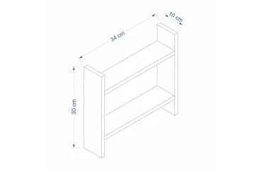 Endicott Lagerhylle 34x10 cm - Hvit - Oppbevaring - Hyller - Oppbevaringshylle - Lagerhylle