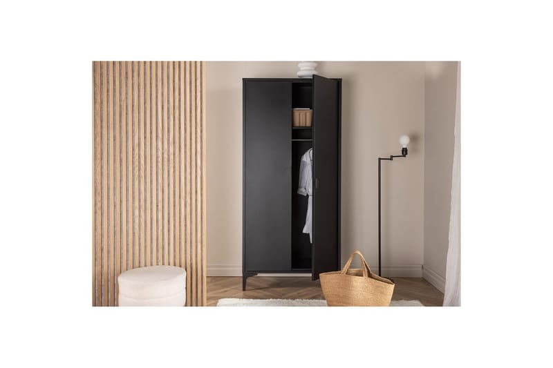 Garderobe Piring - Svart - Oppbevaring - Hyller - Oppbevaringshylle - Lagerhylle