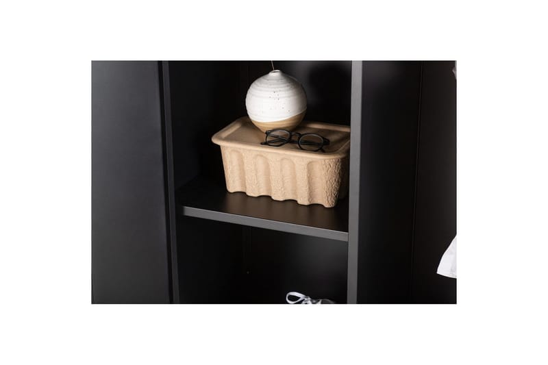 Garderobe Piring - Svart - Oppbevaring - Hyller - Oppbevaringshylle - Lagerhylle