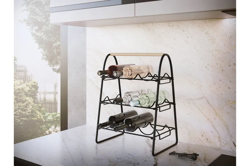 Haruaki Vinstativ 33x29 cm 46x - Svart - Oppbevaring - Hyller - Oppbevaringshylle - Vinstativ & vinhylle