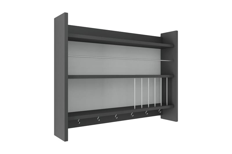 Lesince Krydderhylle 85x15 cm, Antrasitt
