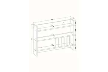 Lesince Krydderhylle 85x15 cm - Hvit - Oppbevaring - Hyller - Oppbevaringshylle - Krydderhylle & krydderstativ