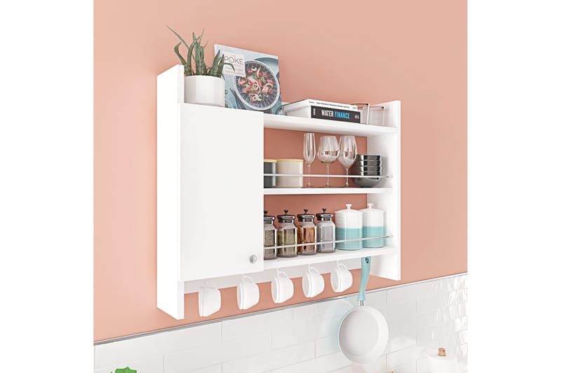 Nivillac Krydderhylle 85x15 cm - Hvit - Oppbevaring - Hyller - Oppbevaringshylle - Krydderhylle & krydderstativ