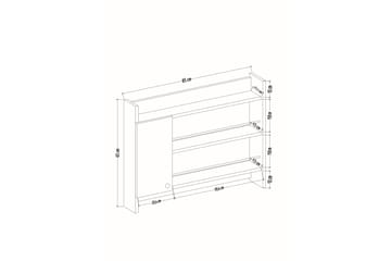 Nivillac Krydderhylle 85x15 cm - Hvit - Oppbevaring - Hyller - Oppbevaringshylle - Krydderhylle & krydderstativ