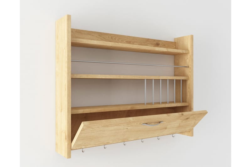 Rovdane Krydderhylle 85x15 cm - tre/natur - Oppbevaring - Hyller - Oppbevaringshylle - Krydderhylle & krydderstativ