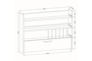 Rovdane Krydderhylle 85x15 cm - tre/natur - Oppbevaring - Hyller - Oppbevaringshylle - Krydderhylle & krydderstativ