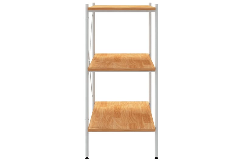 3-etasjers hylleenhet hvit og eik 80x40x92 cm - Hvit - Oppbevaring - Hyller - Oppbevaringshylle - Lagerhylle