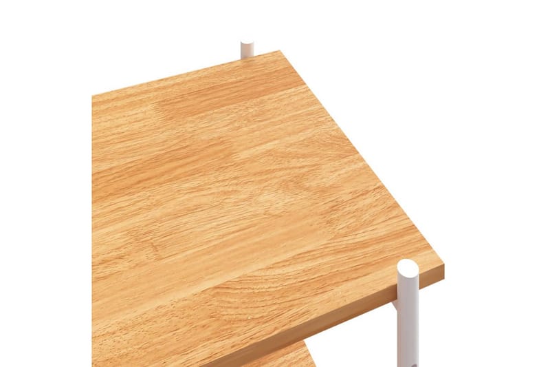 3-etasjers hylleenhet hvit og eik 80x40x92 cm - Hvit - Oppbevaring - Hyller - Oppbevaringshylle - Lagerhylle