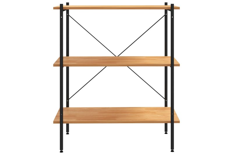 3-etasjers hylleenhet svart og eik 80x40x92 cm - Svart - Oppbevaring - Hyller - Oppbevaringshylle - Lagerhylle