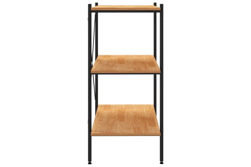 3-etasjers hylleenhet svart og eik 80x40x92 cm - Svart - Oppbevaring - Hyller - Oppbevaringshylle - Lagerhylle