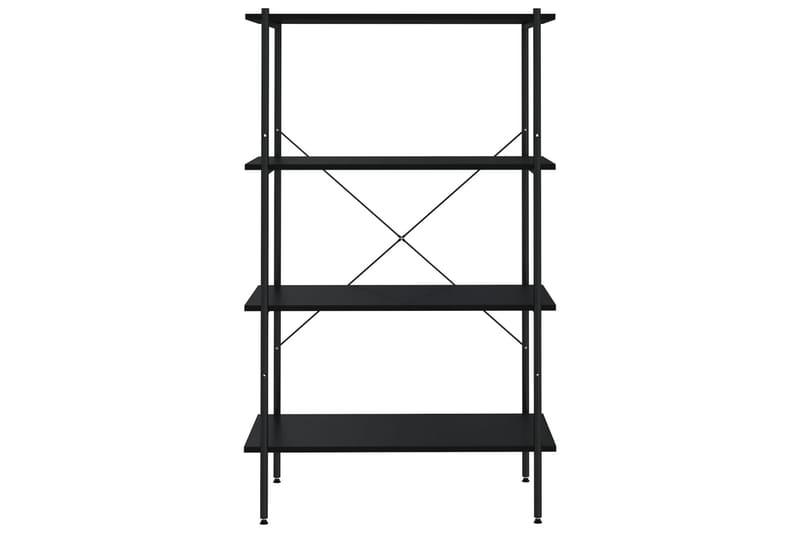4-etasjers hylleenhet svart 80x40x130 cm - Svart - Oppbevaring - Hyller - Oppbevaringshylle - Lagerhylle
