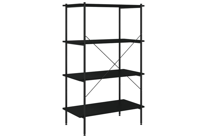 4-etasjers hylleenhet svart 80x40x130 cm - Svart - Oppbevaring - Hyller - Oppbevaringshylle - Lagerhylle