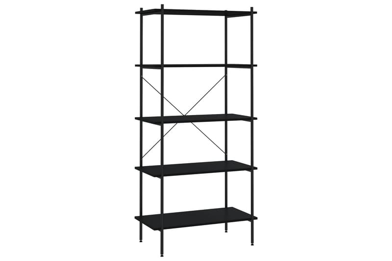 5-etasjers hylleenhet svart 80x40x163 cm - Svart - Oppbevaring - Hyller - Oppbevaringshylle - Lagerhylle