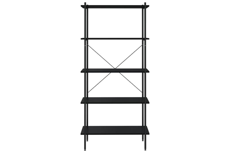 5-etasjers hylleenhet svart 80x40x163 cm - Svart - Oppbevaring - Hyller - Oppbevaringshylle - Lagerhylle