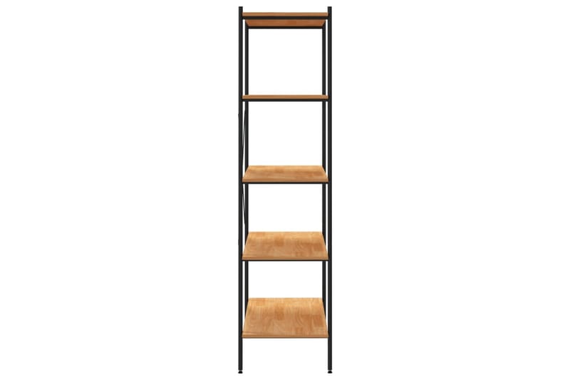 5-etasjers hylleenhet svart og eik 80x40x163 cm - Svart - Oppbevaring - Hyller - Oppbevaringshylle - Lagerhylle