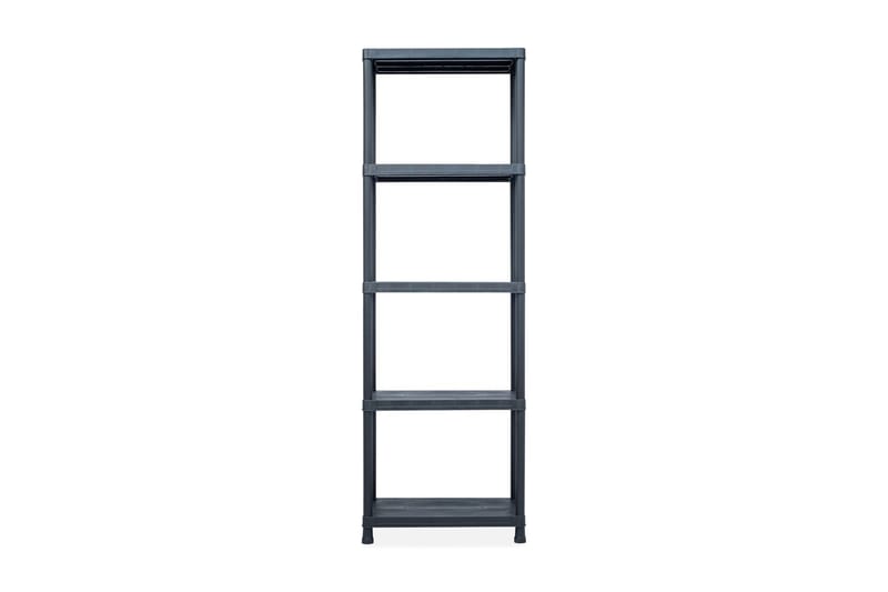Oppbevaringshylle 2 stk svart 125 kg 60x30x180 cm plast - Oppbevaring - Hyller - Oppbevaringshylle - Lagerhylle
