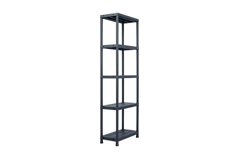 Oppbevaringshylle 2 stk svart 125 kg 60x30x180 cm plast - Oppbevaring - Hyller - Oppbevaringshylle - Lagerhylle