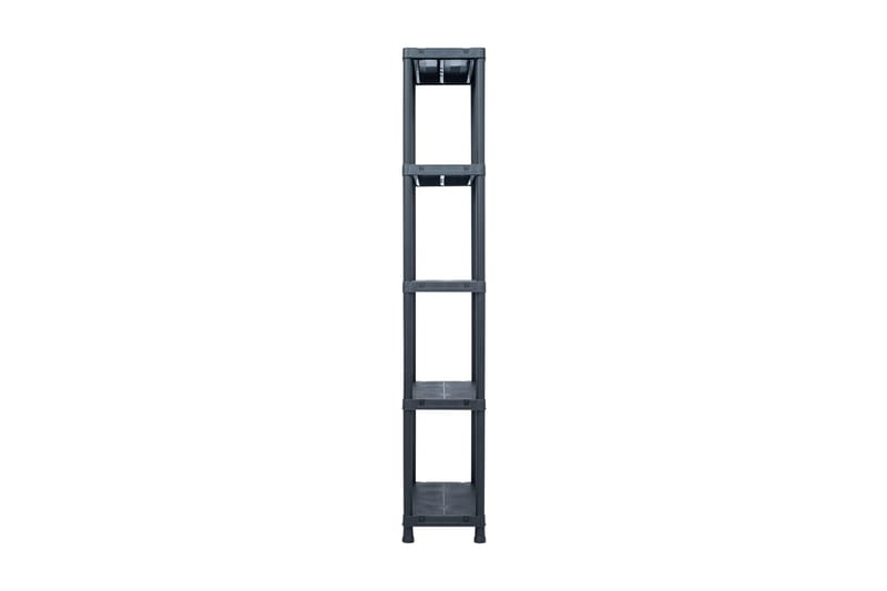 Oppbevaringshylle 2 stk svart 125 kg 60x30x180 cm plast - Oppbevaring - Hyller - Oppbevaringshylle - Lagerhylle