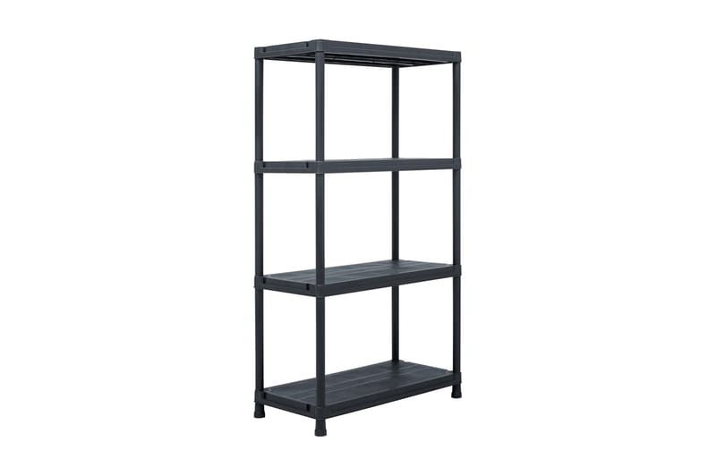 Oppbevaringshylle 2 stk svart 60x30x138 cm plast - Oppbevaring - Hyller - Oppbevaringshylle - Lagerhylle