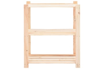 Oppbevaringshylle 3 etasjer 80x38x90 cm heltre furu 150 kg - Beige - Oppbevaring - Hyller - Oppbevaringshylle - Lagerhylle