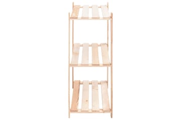Oppbevaringshylle 3 etasjer 80x38x90 cm heltre furu 150 kg - Beige - Oppbevaring - Hyller - Oppbevaringshylle - Lagerhylle
