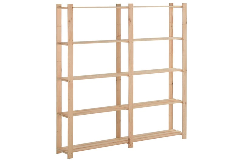 Oppbevaringshylle 5 etasjer 170x28,5x170 cm heltre furu - Brun - Oppbevaring - Hyller - Oppbevaringshylle - Lagerhylle