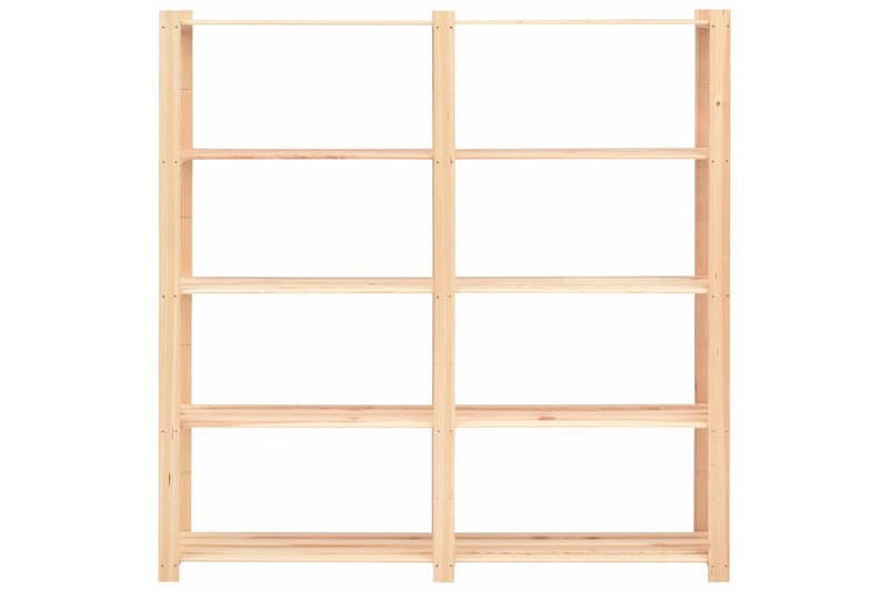 Oppbevaringshylle 5 etasjer 170x38x170cm heltre furu 500 kg - Beige - Oppbevaring - Hyller - Oppbevaringshylle - Lagerhylle