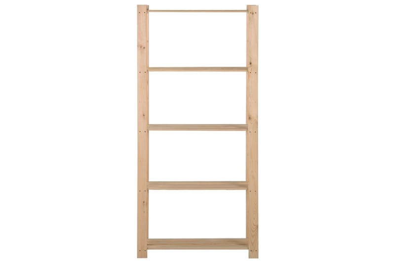 Oppbevaringshylle 5 etasjer 80x28,5x170 cm heltre furu - Brun - Oppbevaring - Hyller - Oppbevaringshylle - Lagerhylle