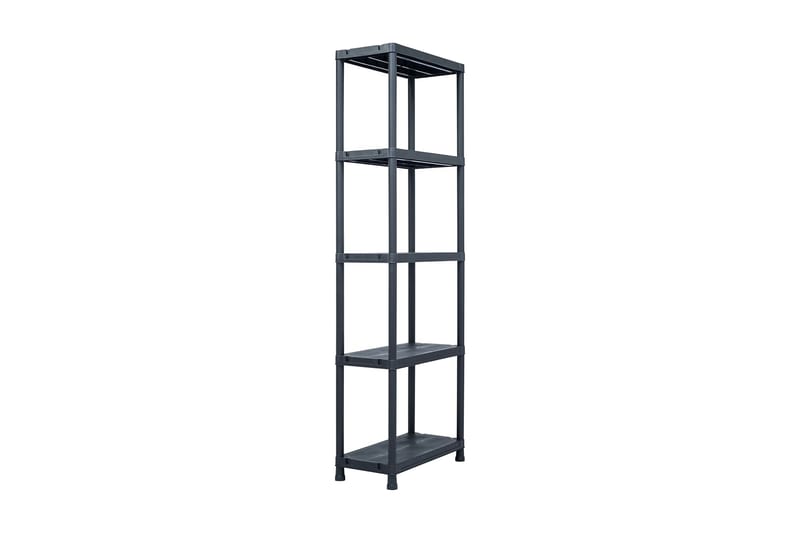 Oppbevaringshylle 5 stk svart 125 kg 60x30x180 cm plast - Oppbevaring - Hyller - Oppbevaringshylle - Lagerhylle