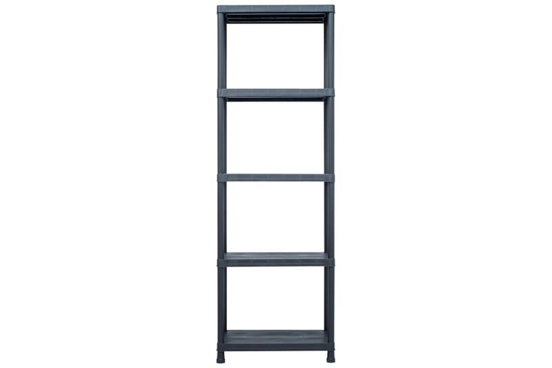 Oppbevaringshylle 5 stk svart 125 kg 60x30x180 cm plast - Oppbevaring - Hyller - Oppbevaringshylle - Lagerhylle