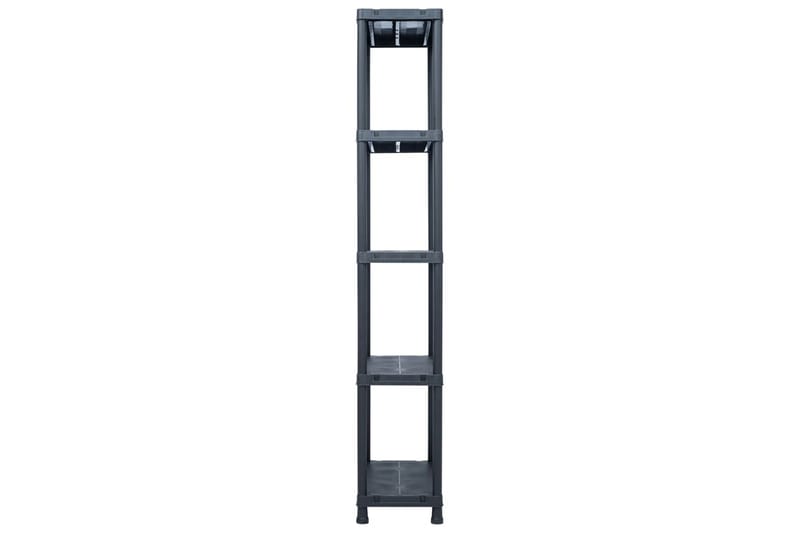 Oppbevaringshylle 5 stk svart 125 kg 60x30x180 cm plast - Oppbevaring - Hyller - Oppbevaringshylle - Lagerhylle