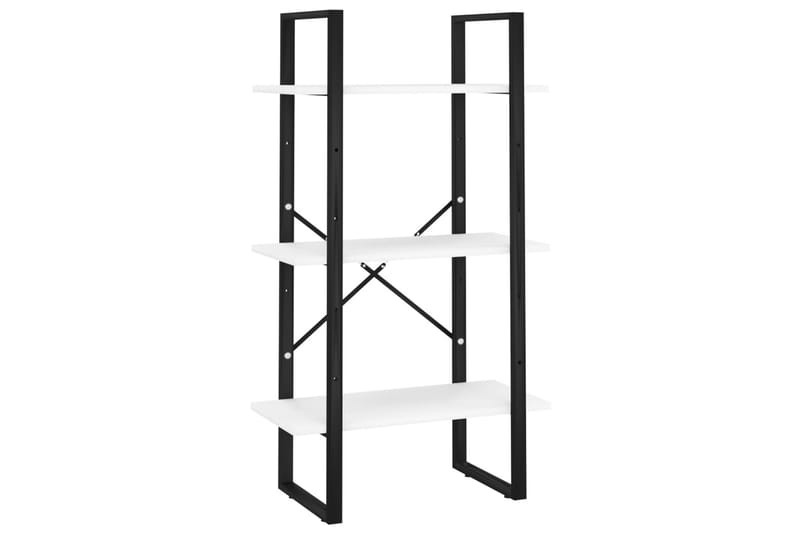 Oppbevaringshylle hvit 60x30x105 cm sponplate og metall - Hvit - Oppbevaring - Hyller - Oppbevaringshylle - Lagerhylle