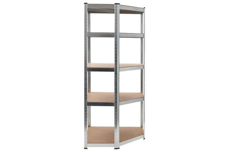 Oppbevaringshylle sølv 75x75x180 cm stål og MDF - Oppbevaring - Hyller - Oppbevaringshylle - Lagerhylle