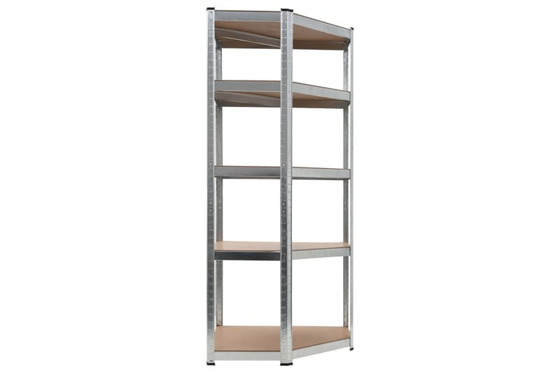 Oppbevaringshylle sølv 75x75x180 cm stål og MDF - Oppbevaring - Hyller - Oppbevaringshylle - Lagerhylle