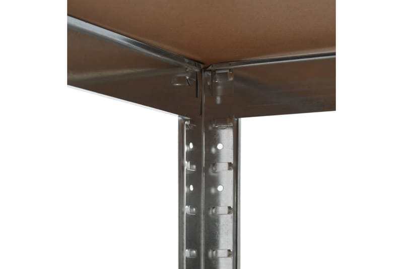 Oppbevaringshylle sølv 75x75x180 cm stål og MDF - Oppbevaring - Hyller - Oppbevaringshylle - Lagerhylle