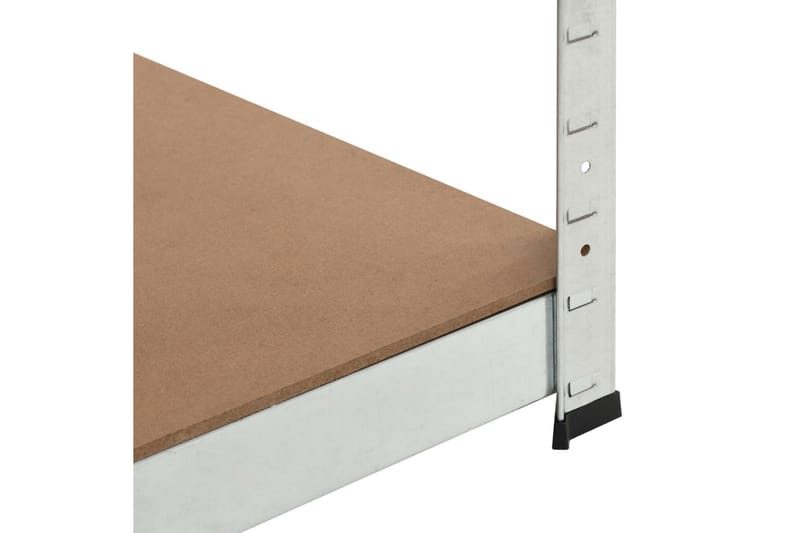 Oppbevaringshylle sølv 75x75x180 cm stål og MDF - Oppbevaring - Hyller - Oppbevaringshylle - Lagerhylle