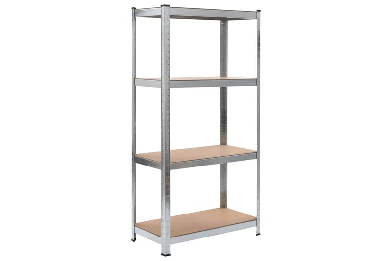 Oppbevaringshylle sølv 80x40x160 cm stål og MDF - Oppbevaring - Hyller - Oppbevaringshylle - Lagerhylle