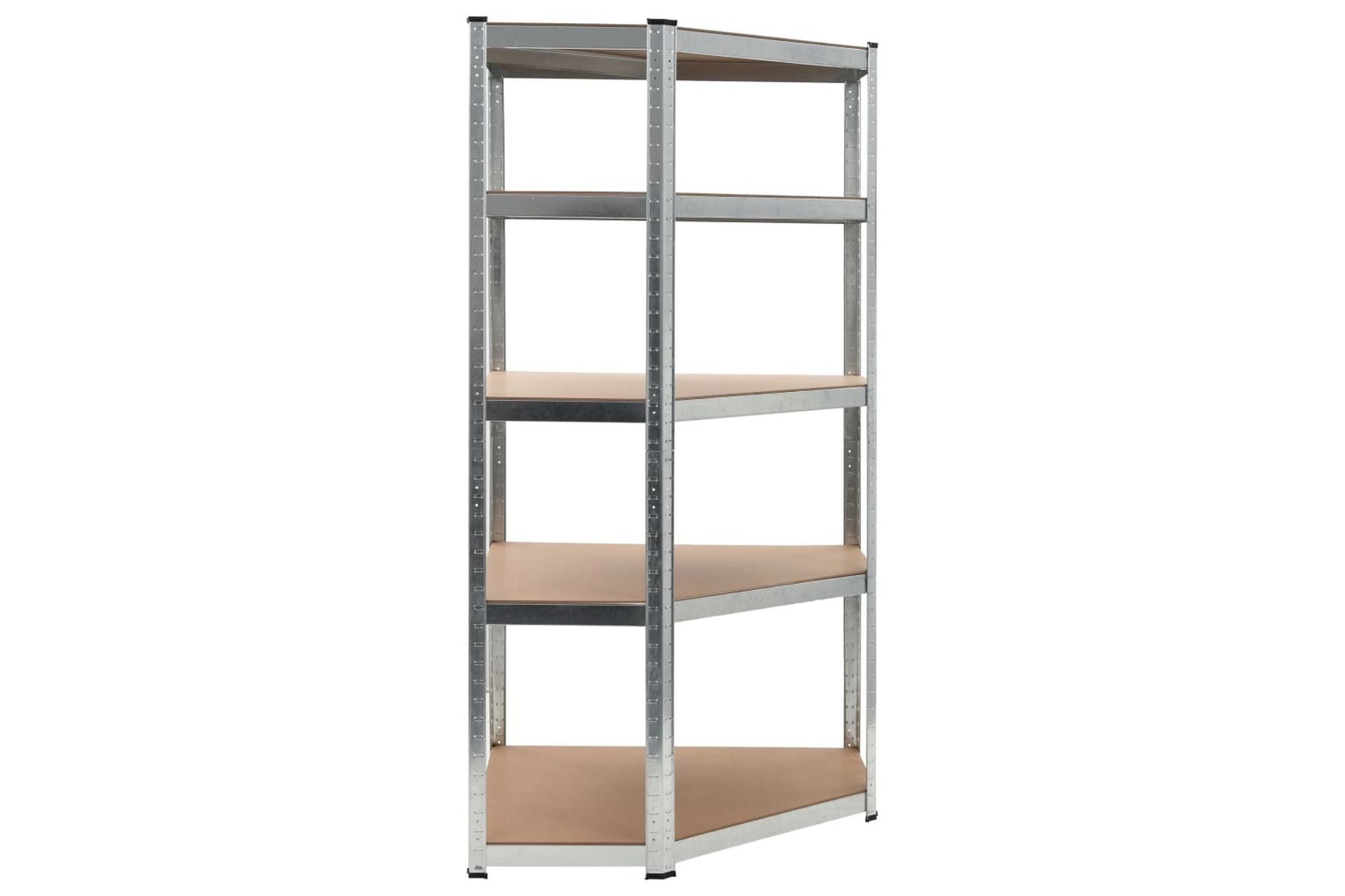 Oppbevaringshylle sølv 90x90x180 cm stål og MDF - Oppbevaring - Hyller - Oppbevaringshylle - Lagerhylle