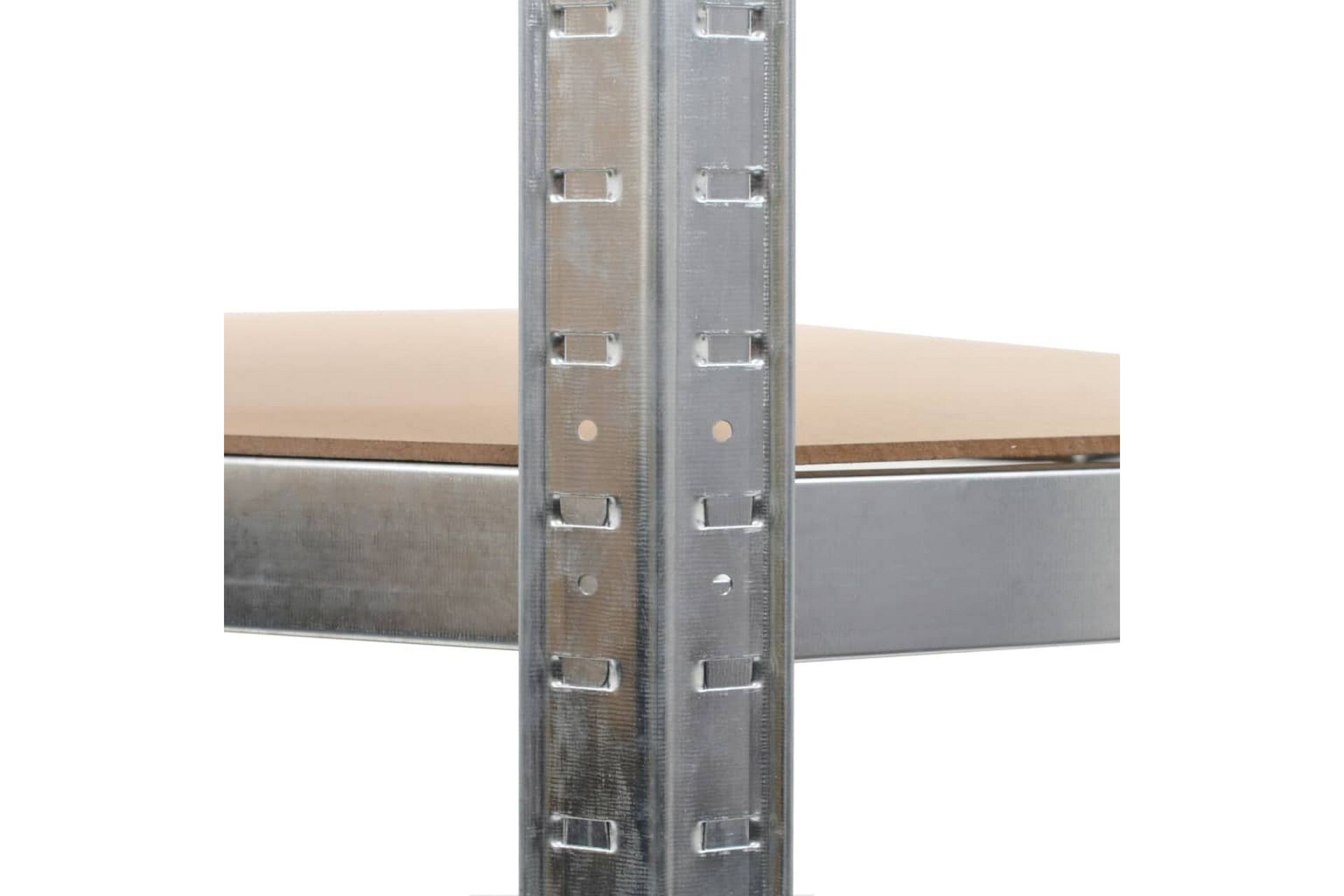 Oppbevaringshylle sølv 90x90x180 cm stål og MDF - Oppbevaring - Hyller - Oppbevaringshylle - Lagerhylle