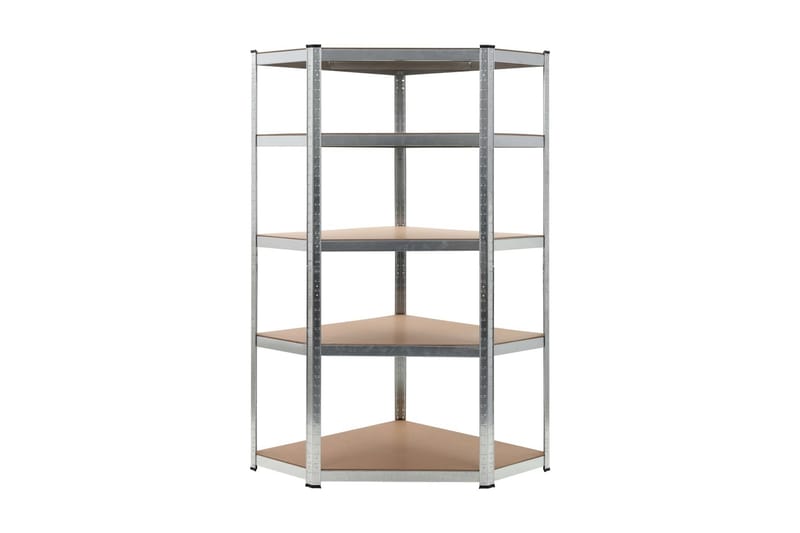 Oppbevaringshylle sølv 90x90x180 cm stål og MDF - Oppbevaring - Hyller - Oppbevaringshylle - Lagerhylle