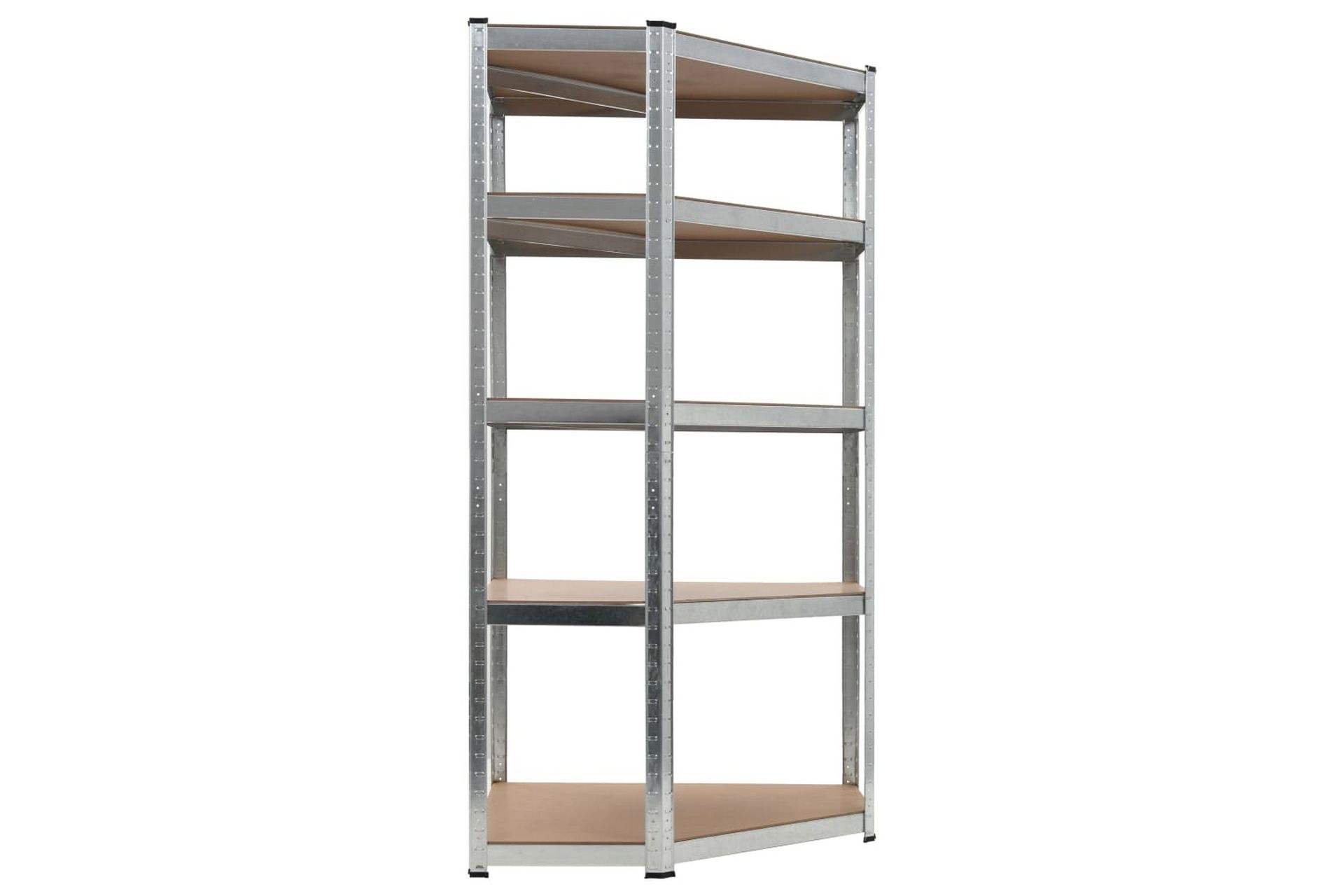 Oppbevaringshylle sølv 90x90x180 cm stål og MDF - Oppbevaring - Hyller - Oppbevaringshylle - Lagerhylle
