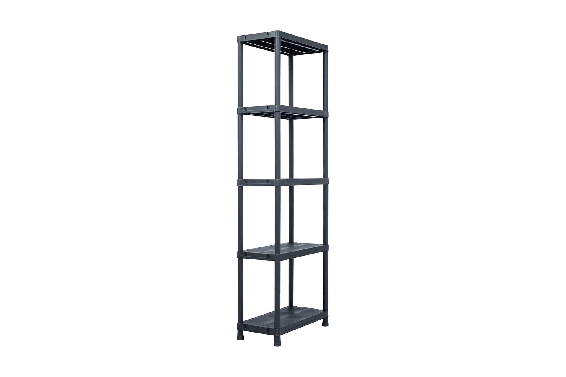 Oppbevaringshylle svart 125 kg 60x30x180 cm plast - Oppbevaring - Hyller - Oppbevaringshylle - Lagerhylle