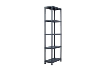 Oppbevaringshylle svart 125 kg 60x30x180 cm plast - Oppbevaring - Hyller - Oppbevaringshylle - Lagerhylle
