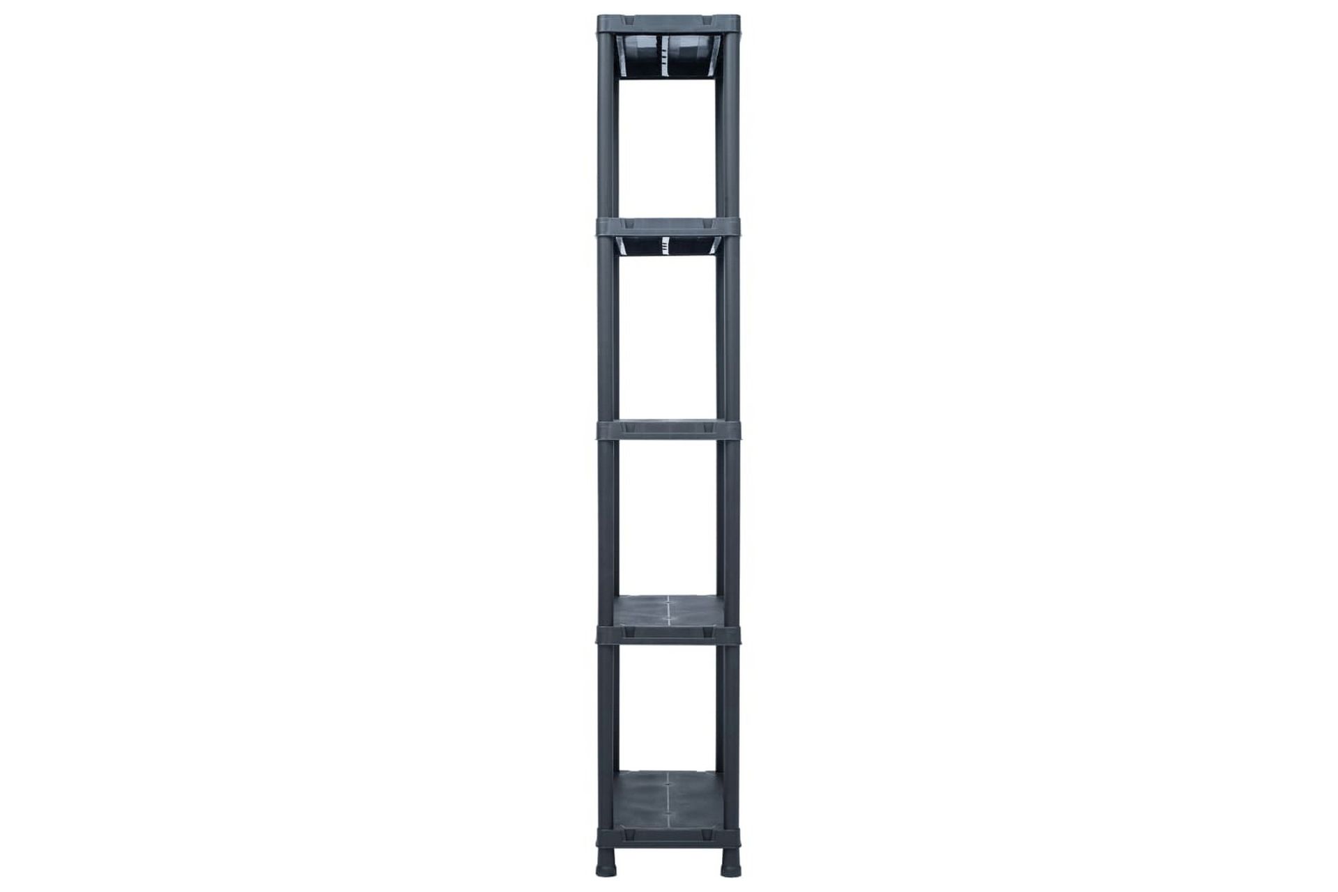Oppbevaringshylle svart 125 kg 60x30x180 cm plast - Oppbevaring - Hyller - Oppbevaringshylle - Lagerhylle