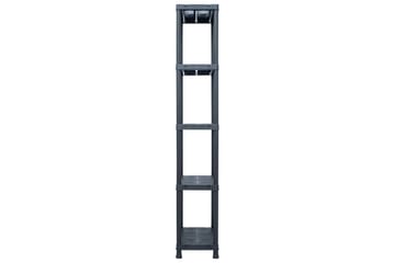 Oppbevaringshylle svart 125 kg 60x30x180 cm plast - Oppbevaring - Hyller - Oppbevaringshylle - Lagerhylle