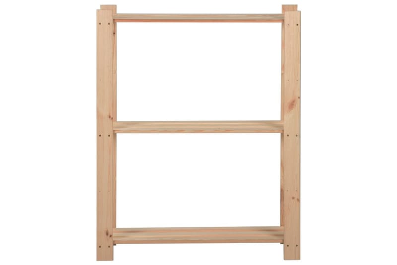 Oppbevaringshylle 3 etasjer 60x28,5x90 cm heltre furu - Brun - Oppbevaring - Hyller - Oppbevaringshylle - Lagerhylle