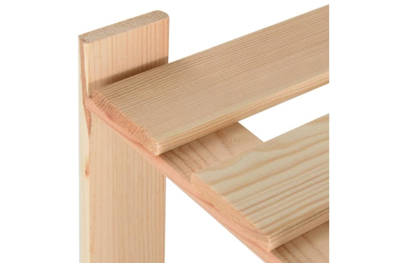 Oppbevaringshylle 3 etasjer 60x28,5x90 cm heltre furu - Brun - Oppbevaring - Hyller - Oppbevaringshylle - Lagerhylle